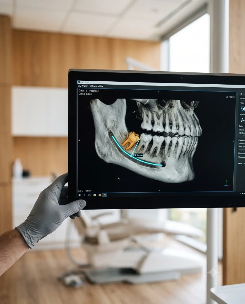 wisdom tooth removal painless -xray